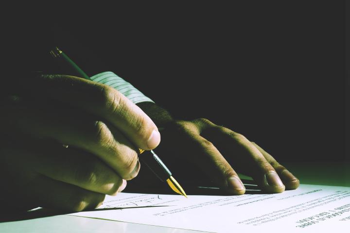 Firma de un testamento