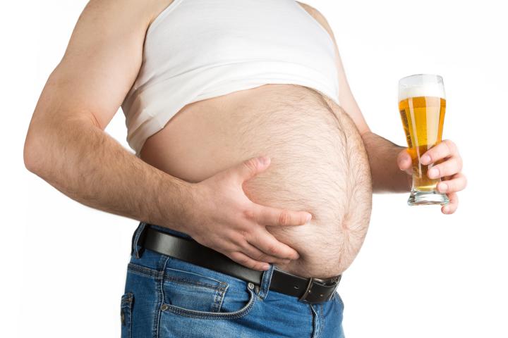 Barriga cervecera.