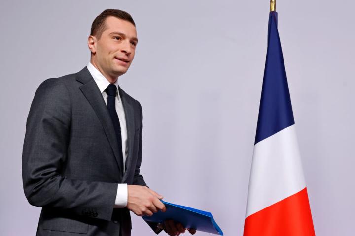 El candidato de ultraderecha en las elecciones de Francia, Jordan Bardella.