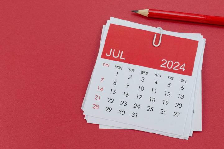 Calendario de julio de 2024