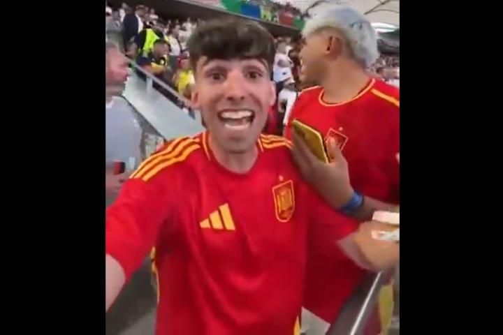 Vídeo del creador de contenido @sxgarra tras el España-Alemania