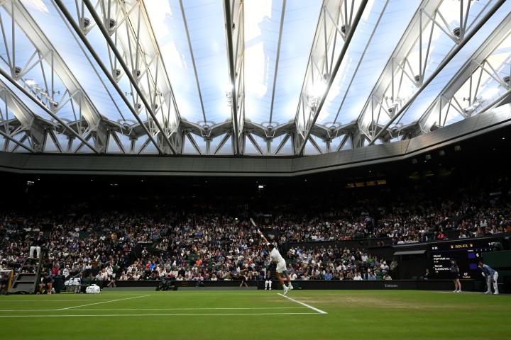 Partido este sábado en Wimbledon.