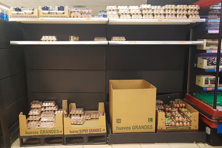 Imagen de archivo de huevos en un establecimiento de Mercadona.