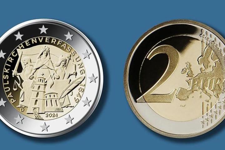 La moneda de dos euros conmemorativa de Alemania.