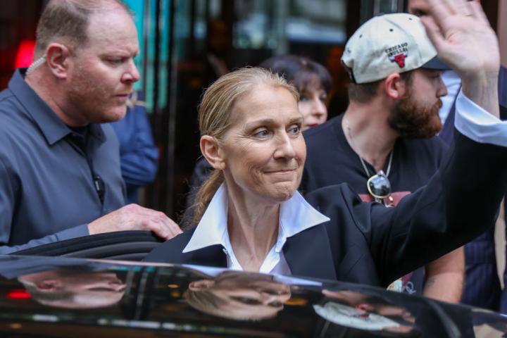Céline Dion llegando al hotel de París este martes 23 de julio.