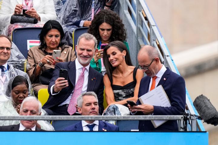 Felipe y Letizia en la ceremonia de inauguración de los Juegos Olímpicos de París.