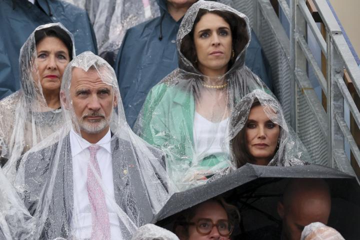 Letizia y Felipe en un momento de la ceremonia de inauguración de los Juegos Olímpicos de París.
