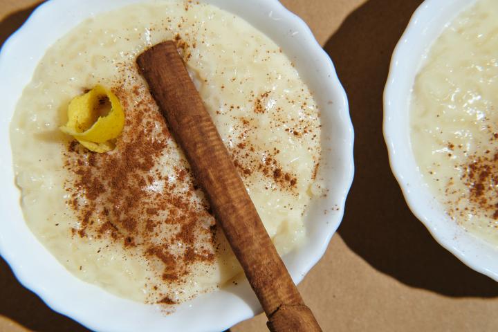 Imagen de archivo de arroz con leche.