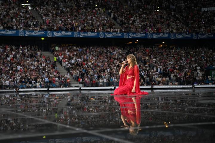 Taylor Swift en un instante de su concierto en Hamburgo, donde se había planeado el atentado.