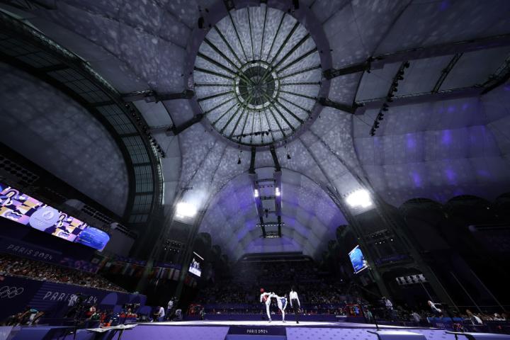 alt="alt="También en el majestuoso Grand Palais se celebraron las competiciones de taekwondo.""