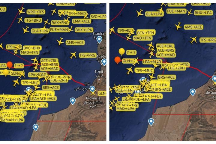 Espacio aéreo en Canarias