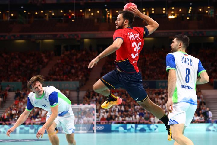 Imagen del España-Eslovenia por el bronce.