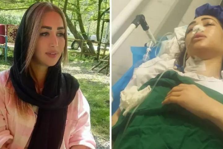 Imágenes de la joven Arezou Badri difundidas por el Centro por los Derechos Humanos en Irán.