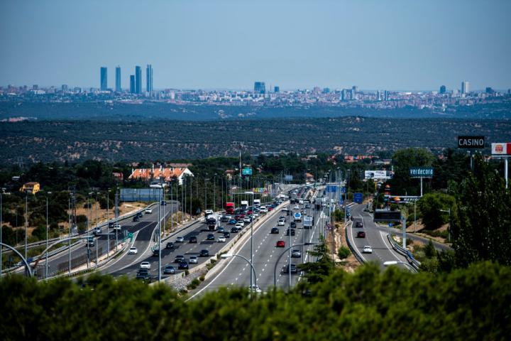 Tráfico en la A6 durante la operación del 1 de agosto.