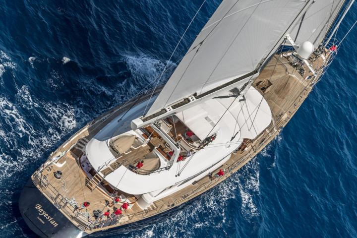 Imagen de archivo del 'Bayesian', navegando en la costa de Palermo (Sicilia).