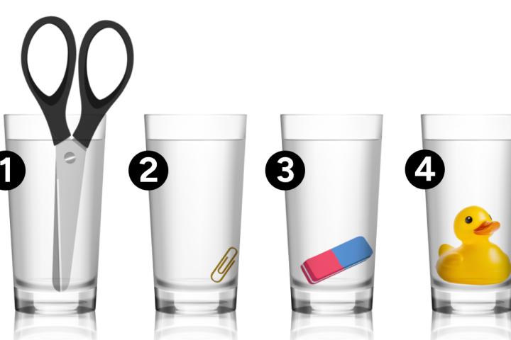 ¿Cuál de estos vasos contiene más agua?