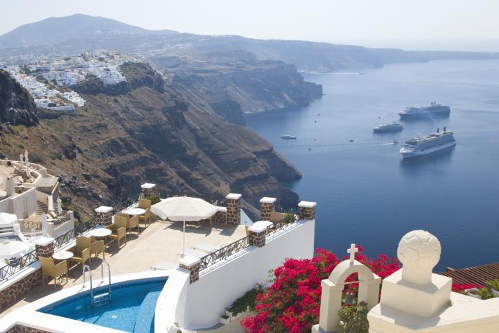 Imagen de archivo de cruceros en Grecia.