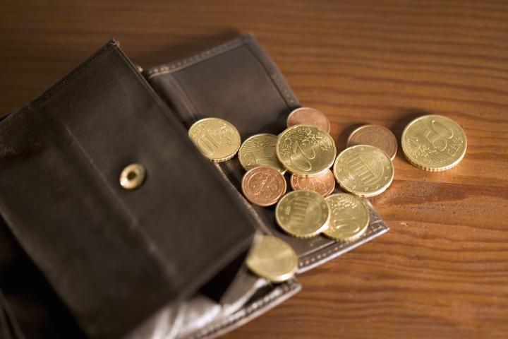 Foto de archivo de monedas.