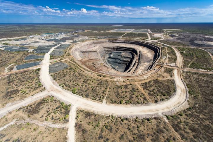 Panorámica de la mina Karowe, en Botsuana, que explota la canadiense Lucara Diamonds.