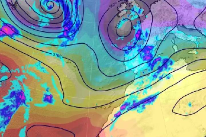 Mapa de AEMET para este fin de semana