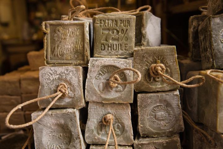 Jabón de Marsella, elaborado a base de aceite de oliva.