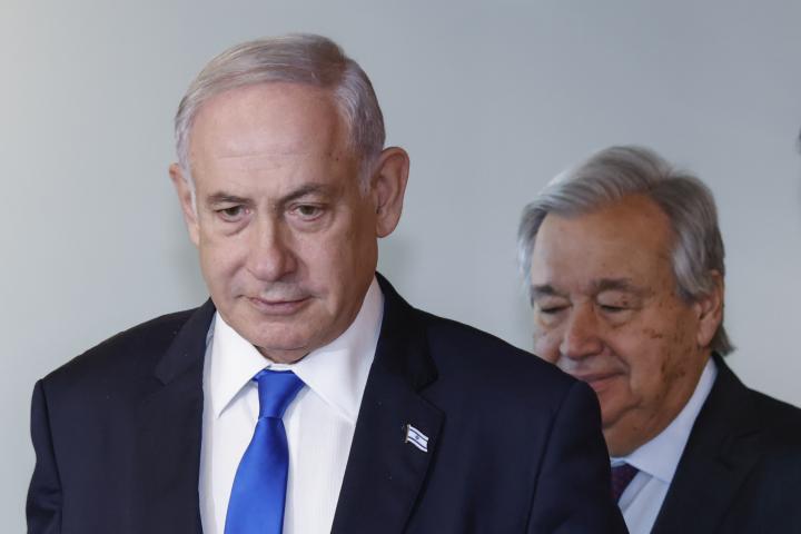 Benjamin Netanyahu y António Guterres, en una foto de archivo.
