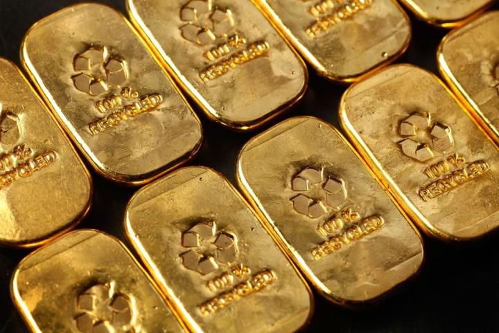 Lingotes de oro de la colección del Banco de Francia.