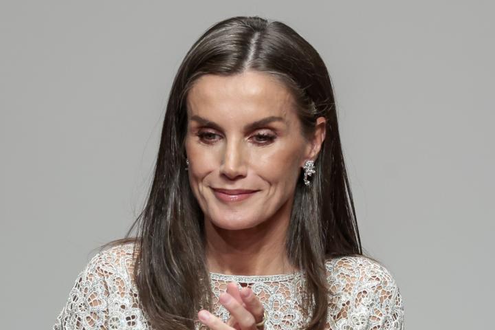 La reina Letizia, en la entrega de los Premios Nacionales de Cultura 2022/2023 este jueves en Madrid.