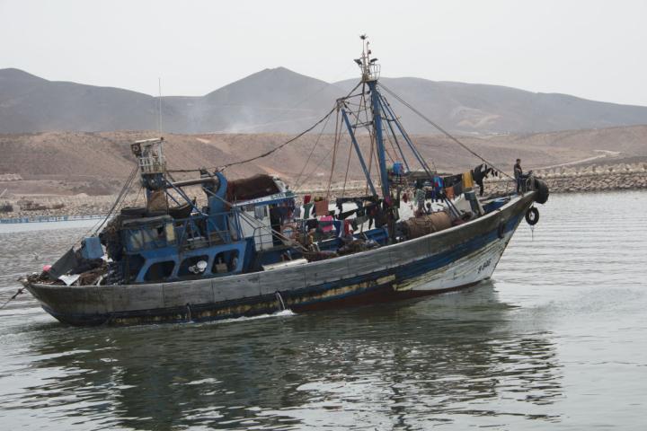 Un barco pesquero en Marruecos