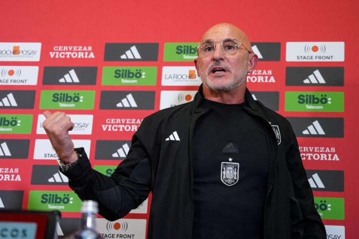 Luis de la Fuente, seleccionar de España, en una rueda de prensa.