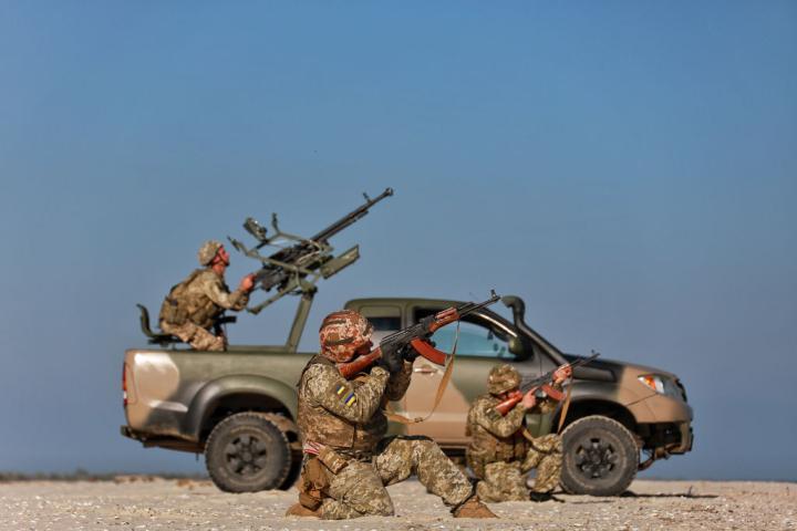 Efectivos de la brigada móvil de control fronterizo de Ucrania, en una imagen de archivo en Odesa.