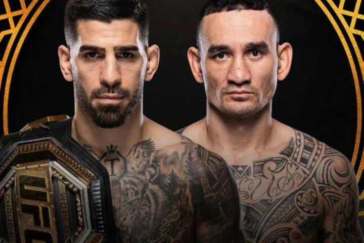 lia Topuria y Max Holloway.