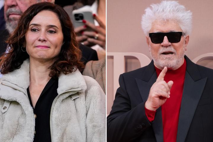 Fotomontaje de Isabel Díaz Ayuso y Pedro Almodóvar