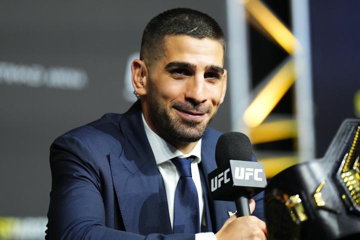 Ilia Topuria, en una rueda de prensa.