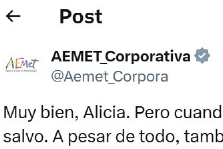 Foto del tuit de @Aemet_corpora
