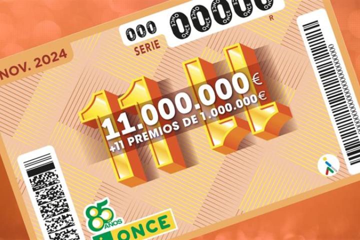 Premios del Sorteo del 11 del 11 de la ONCE 2024.