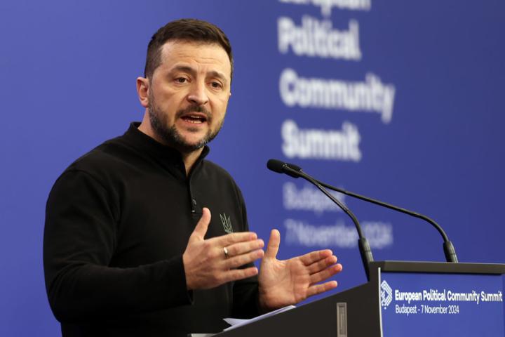 Volodimir Zelenski, en su rueda de prensa posterior a la cumbre de la Comunidad Política Europea