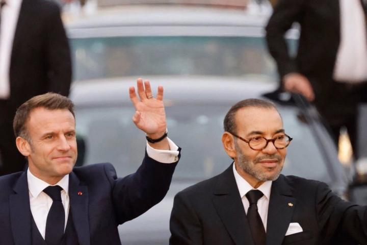 Emmanuel Macron, junto a Mohamed VI en su reciente visita a Marruecos