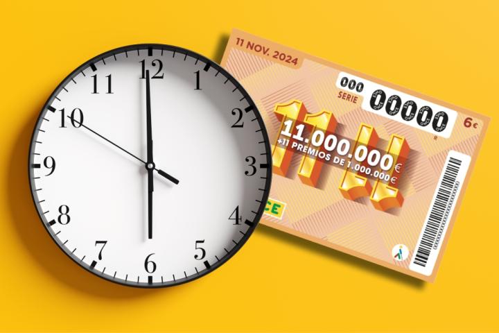 Horario y dónde ver el Sorteo del 11/11 de la ONCE 2024.