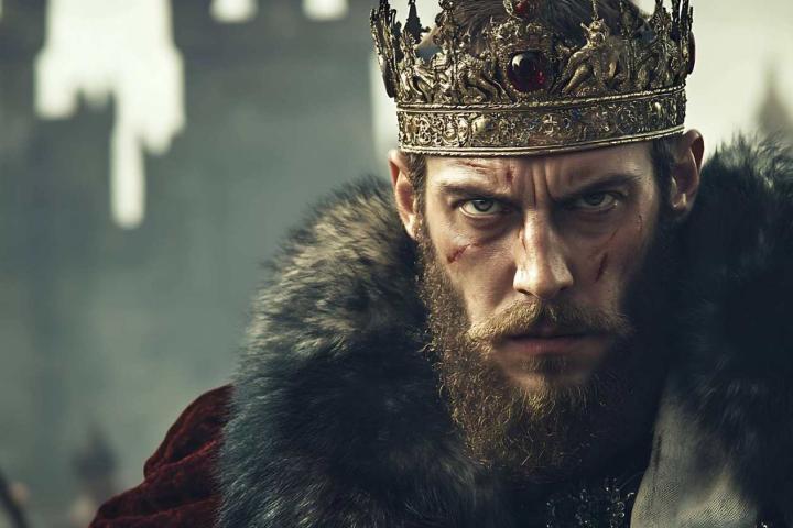 Ilustración digital (IA) del rey Arturo.