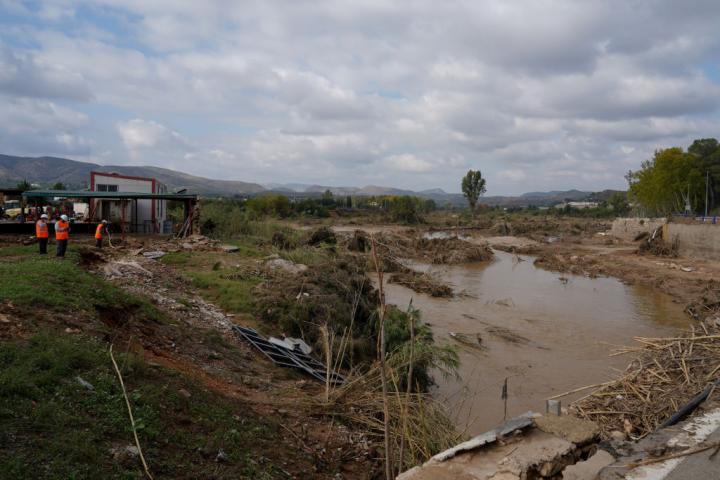 Imagen de archivo de los efectos de las riadas históricas en Pedralba (Comunidad Valenciana).