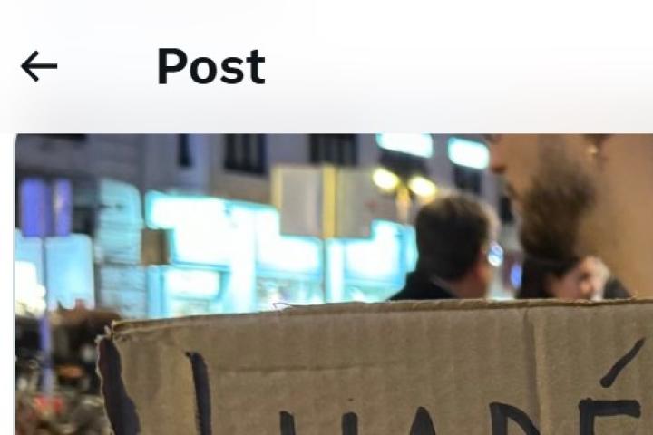 El mensaje compartido en X por @Aidamufo