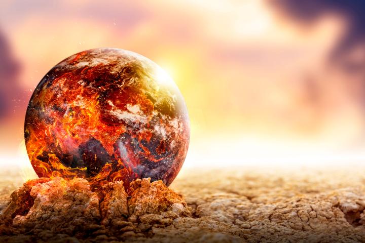 Imagen de archivo de una ilustración digital sobre el calentamiento global.