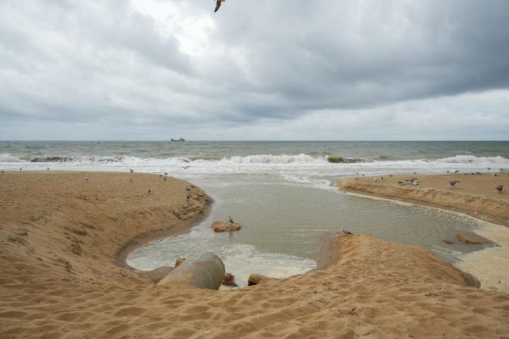 La playa de La Antilla, en Huelva, este jueves.