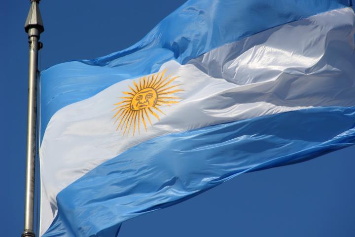 Bandera de Argentina.