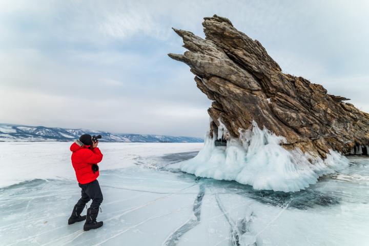 Estampa de invierno en Rusia.