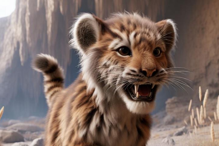 Ilustración digital (IA) de un tigre.