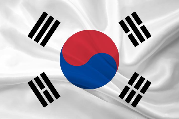 La bandera de Corea del Sur