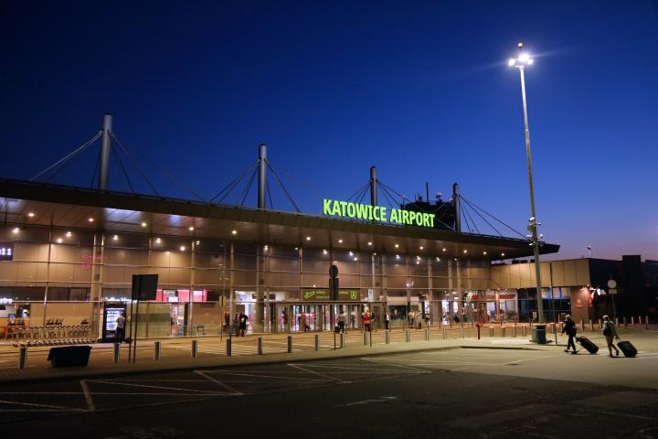 Aeropuerto de Katowice en Polonia.