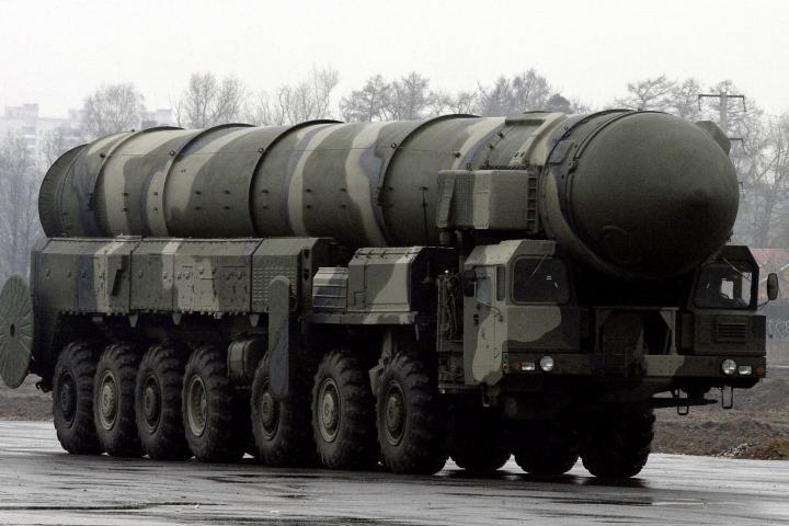 Misiles balísticos intercontinentales Topol-M en Rusia.